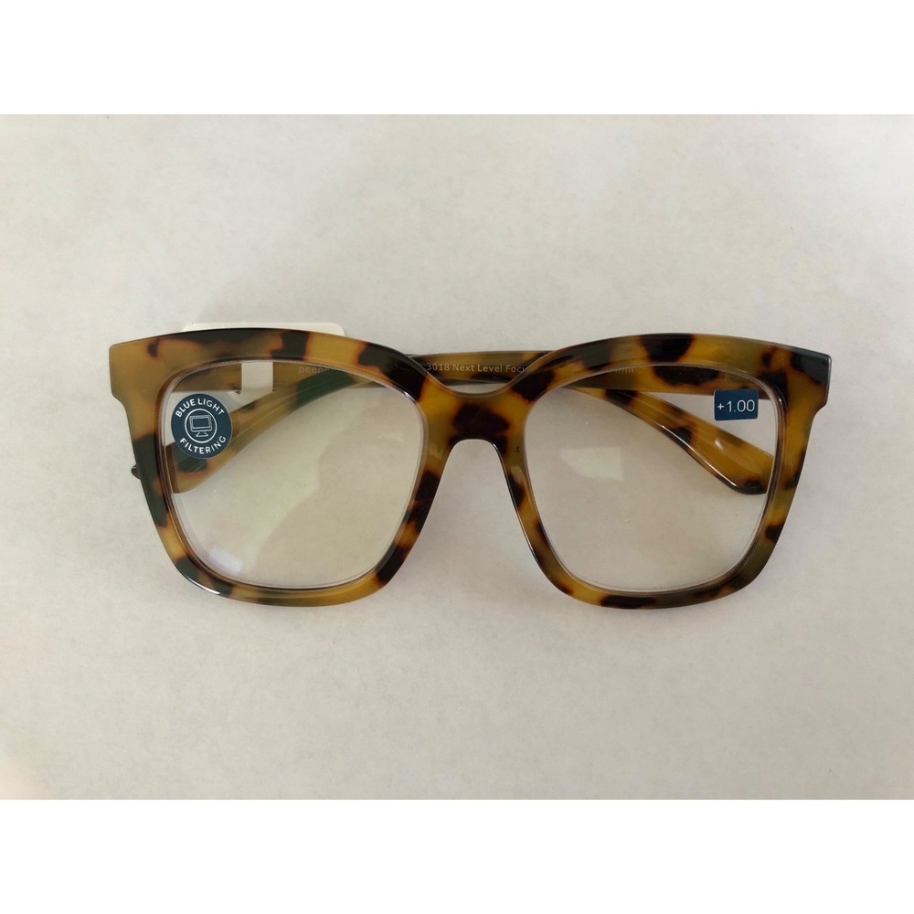 New Next Level Tokyo Tortoise Peepers Blue Light Block Glasses +1.00